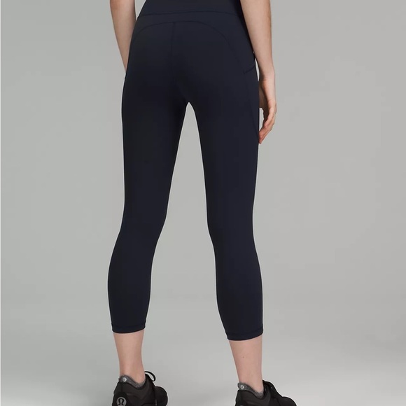 Lululemon Invigorate High-Rise Crop 23" navy blue. Size 8 (tag is ripped out). - Picture 4 of 7